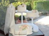 Torte 10. Einzelne Tortengrößen ca.: 38, 26 und 18 cm, je nach Schnittgröße ca. 80 Tortenstücke. Preis: 210,00-, EUR